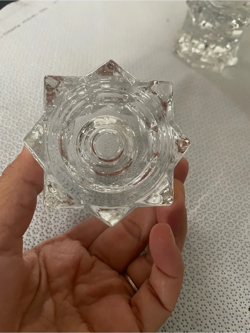Mikasa Clear Faceted Crystal Votive Candle Holders (Set of 2)